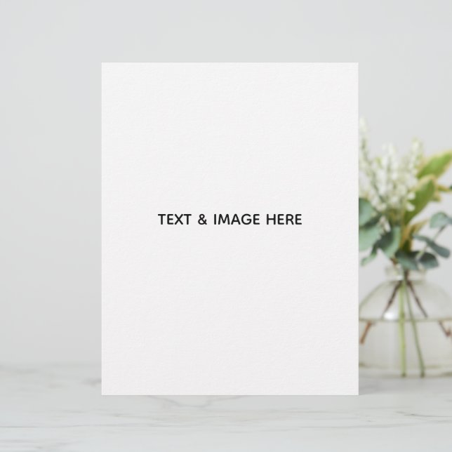 Create Your Own white Letterhead (Standing Front)