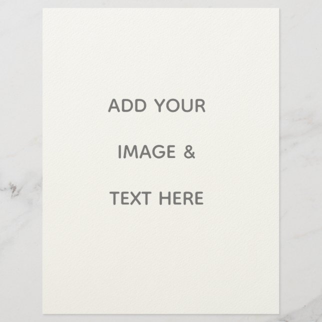 Create Your Own white  Letterhead (Front)