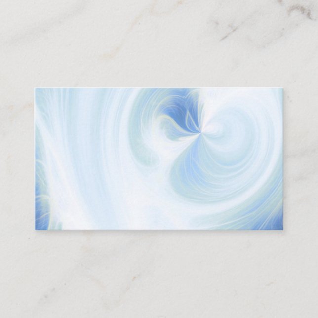Create Your Own White Light Swirls - Blue Business Card (Front)
