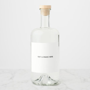 Create Your Own white Liquor Bottle Label