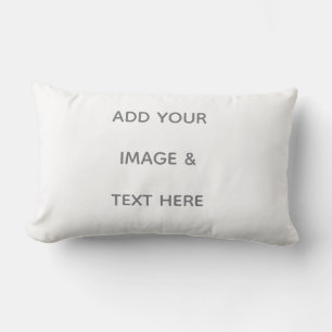 Create Your Own white  Lumbar Pillow