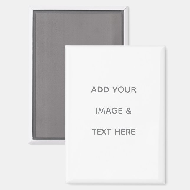 Create Your Own white  Magnet (Front/Back)