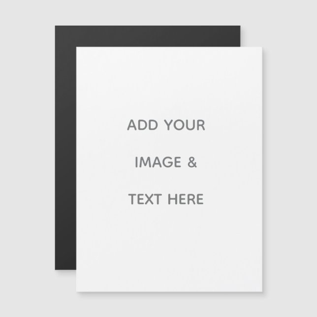 Create Your Own white  Magnetic Invitation (Front/Back)