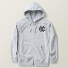 Create Your Own White Men's Embroidered Zip Hoodie