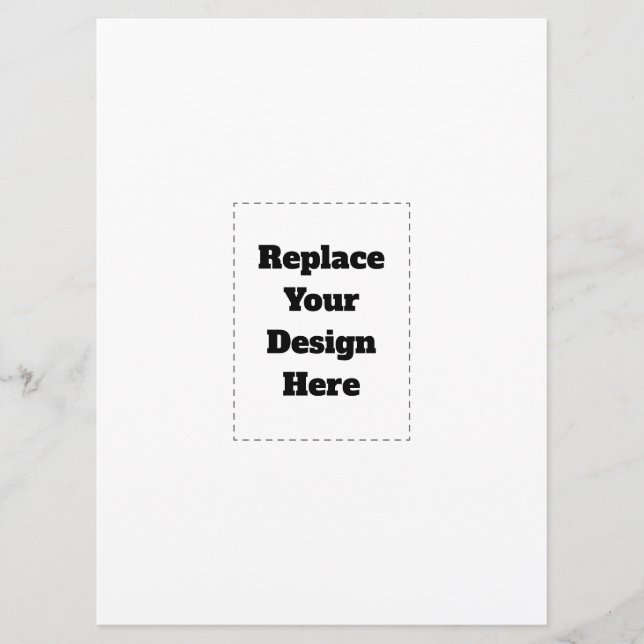 Create Your Own white  Menu (Front)