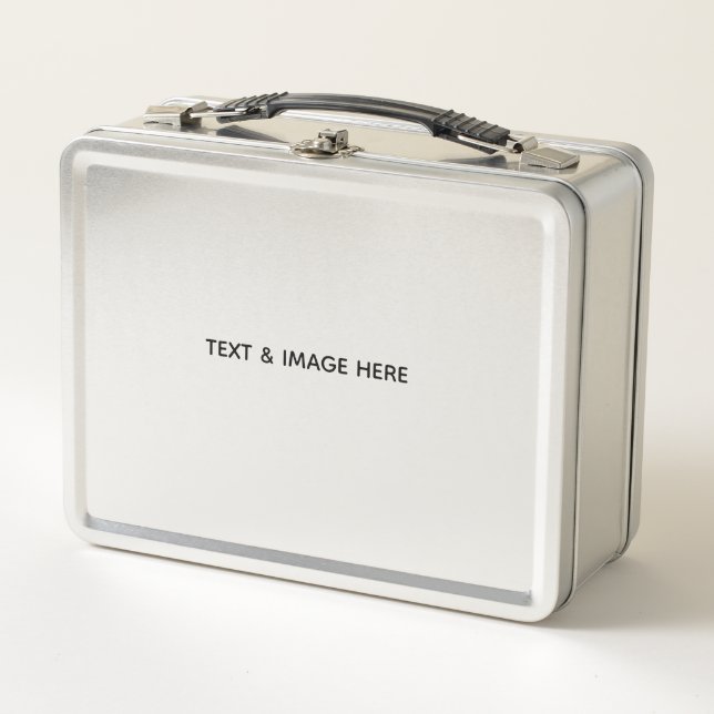 Create Your Own white Metal Lunch Box (Front)