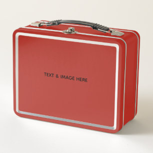 Create Your Own white Metal Lunch Box