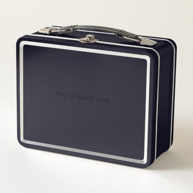 Create Your Own white Metal Lunch Box (Front)