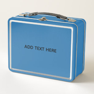 Create Your Own White Metal Lunch Box