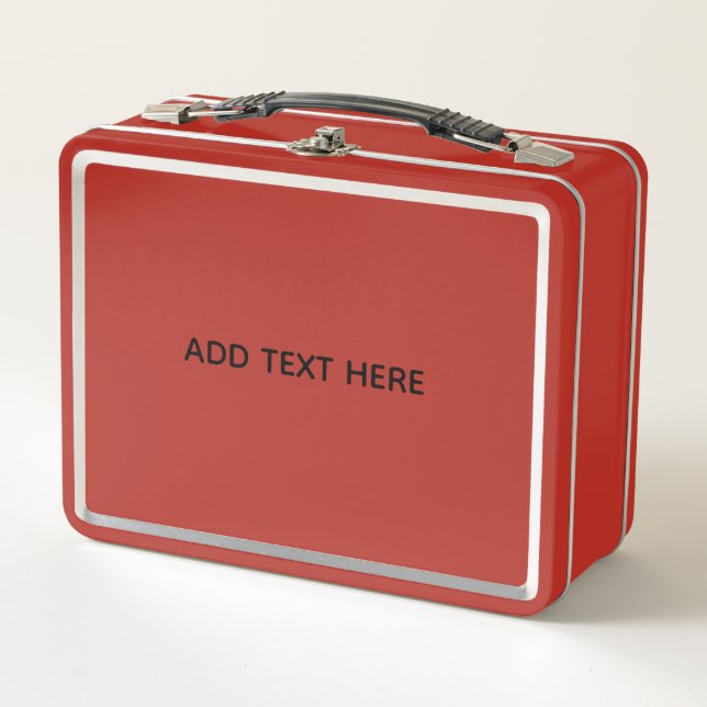 Create Your Own White  Metal Lunch Box (Front)
