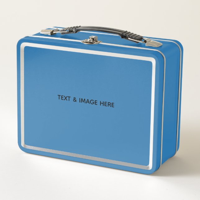 Create Your Own white Metal Lunch Box (Front)