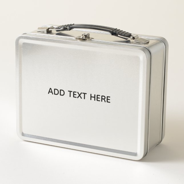 Create Your Own White  Metal Lunch Box (Front)