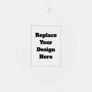 Create Your Own white  Metal Ornament