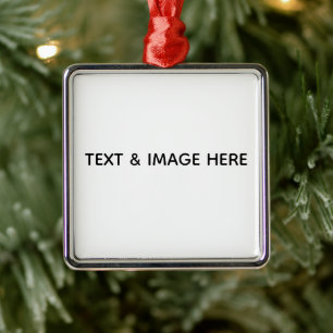 Create Your Own white Metal Ornament