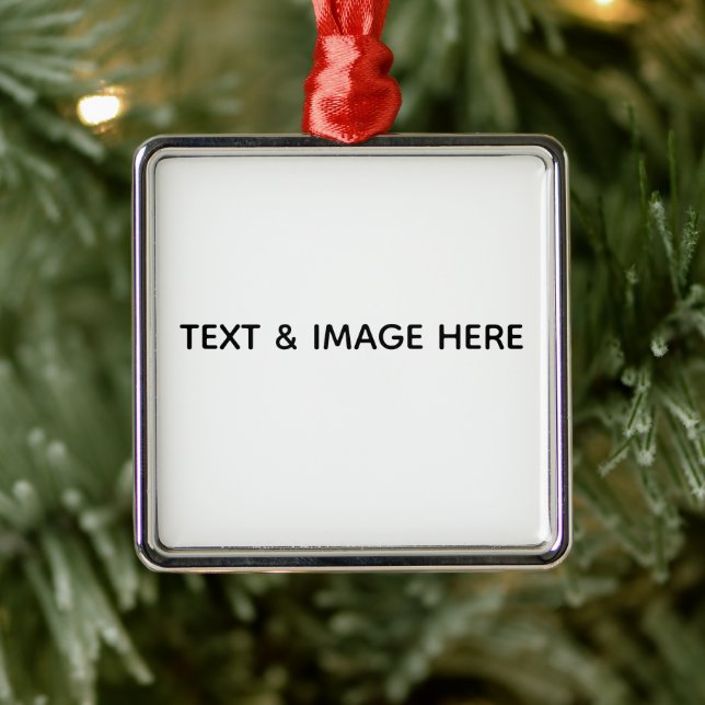 Create Your Own white Metal Ornament (Tree)