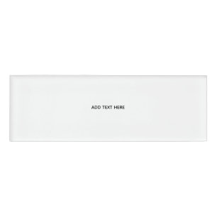 Create Your Own White  Name Tag
