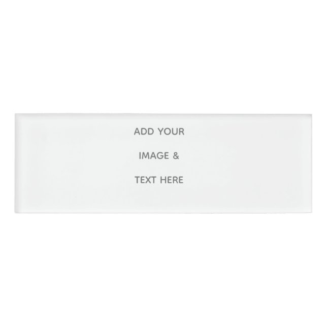 Create Your Own white  Name Tag (Front)
