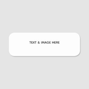 Create Your Own white Name Tag