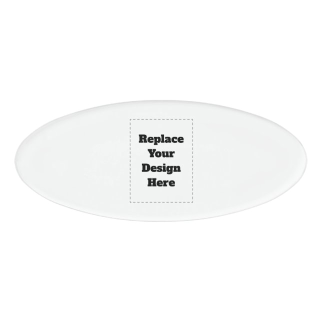 Create Your Own white  Name Tag (Front)
