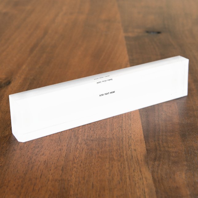 Create Your Own White  Nameplate (Side)