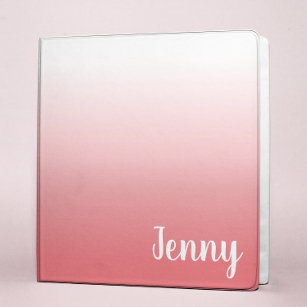 Create Your Own White Ombre Personalized Binder