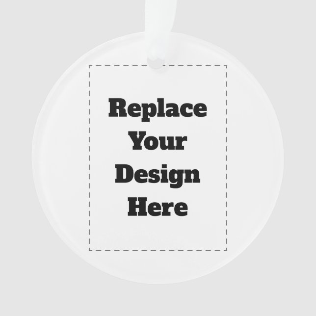 Create Your Own white  Ornament (Front)