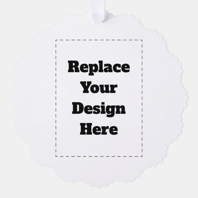 Create Your Own white  Ornament Card (Front)