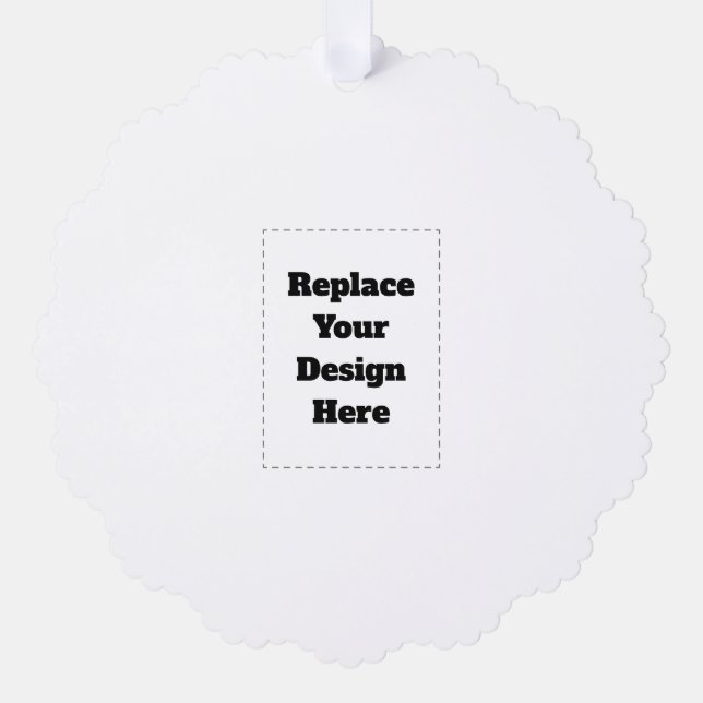 Create Your Own white  Ornament Card (Front)