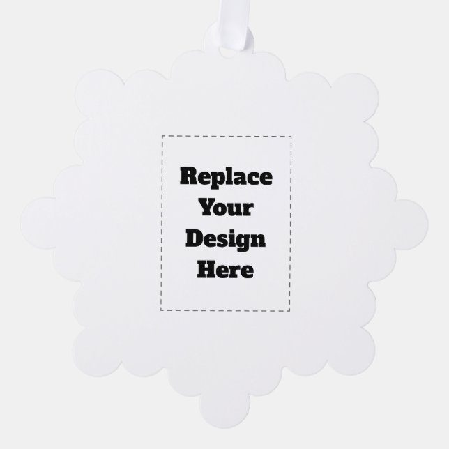 Create Your Own white  Ornament Card (Front)