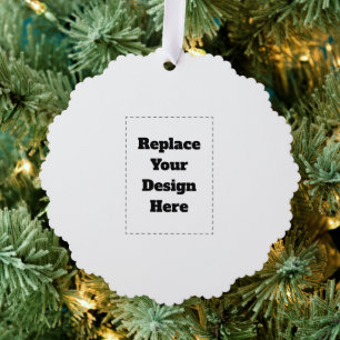 Create Your Own white Ornament Card