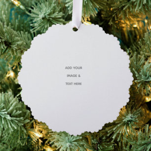 Create Your Own white  Ornament Card