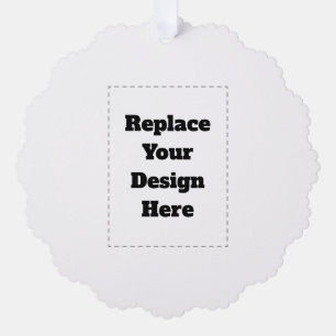 Create Your Own white Ornament Card