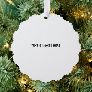 Create Your Own white Ornament Card