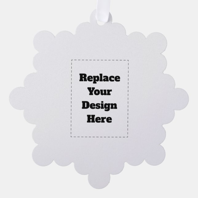 Create Your Own white  Ornament Card (Front)