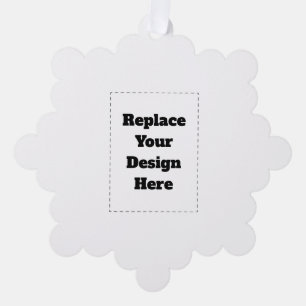 Create Your Own white Ornament Card
