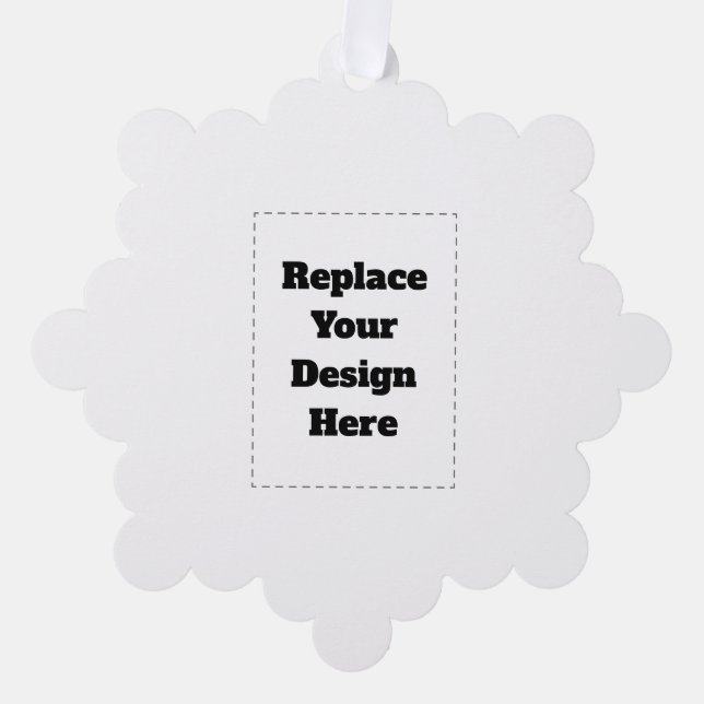 Create Your Own white  Ornament Card (Front)