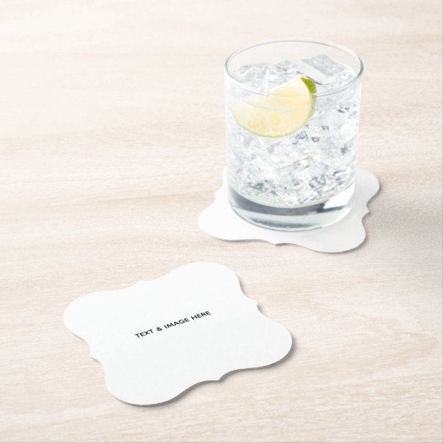 Create Your Own white Paper Coaster (Insitu)