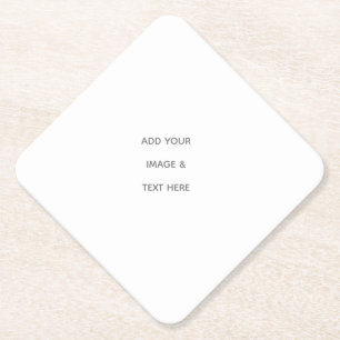 Create Your Own white Paper Coaster