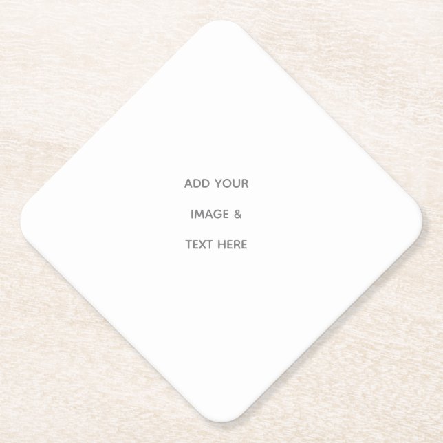 Create Your Own white  Paper Coaster (Front)