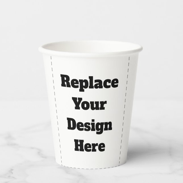 Create Your Own white  Paper Cups (Front)