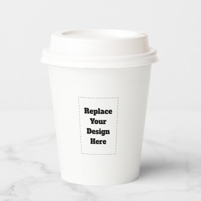 Create Your Own white  Paper Cups (Front)
