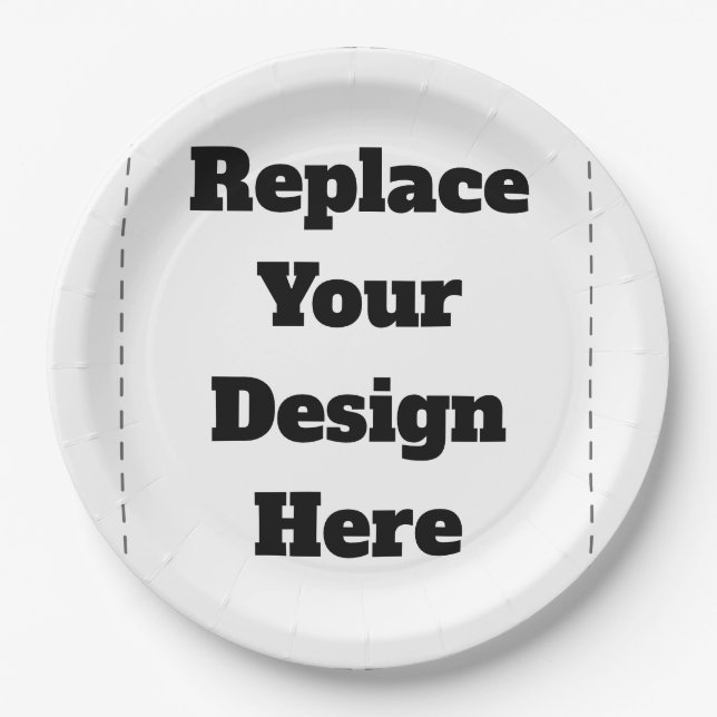 Create Your Own white  Paper Plate (Front)