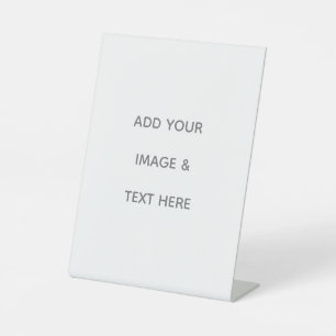Create Your Own white  Pedestal Sign