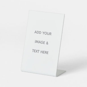 Create Your Own white Pedestal Sign