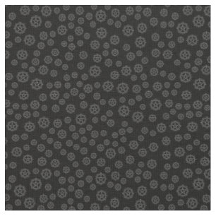 Create Your Own White Pentacles Black Fabric