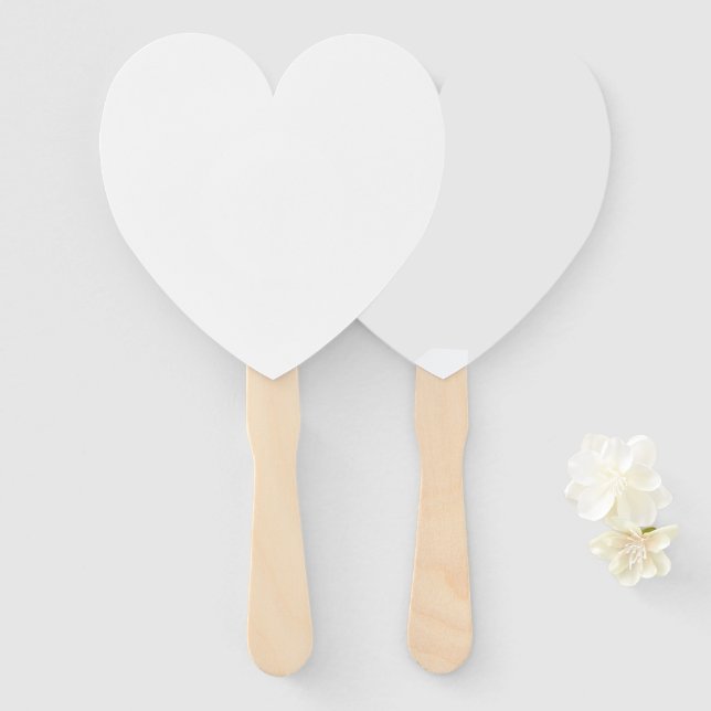 Create your own white personalizable hand fan (Front and Back)