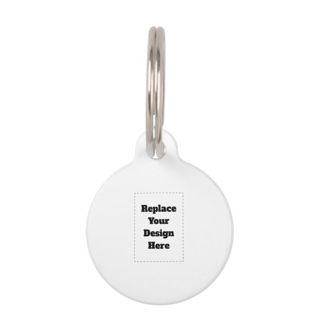 Create Your Own white  Pet Tag (Front)