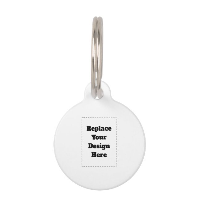 Create Your Own white  Pet Tag (Front)