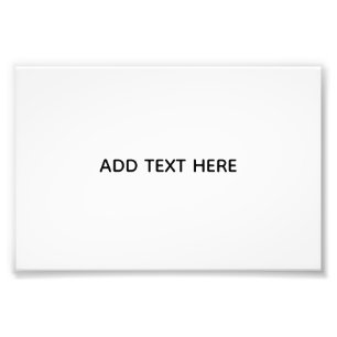 Create Your Own White Photo Print