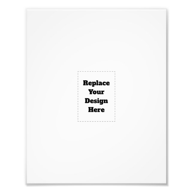 Create Your Own white  Photo Print (Front)